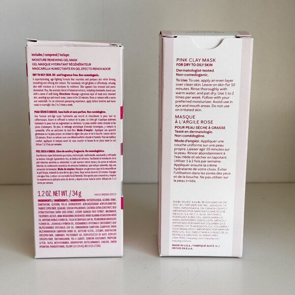 Mary Kay Pink Clay Mask Full Size & Masking Minis Set Lot New - Picture 3 of 5
